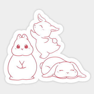 BSC Line art Wedding Trio | Bunniesmee Wedding Edition Sticker